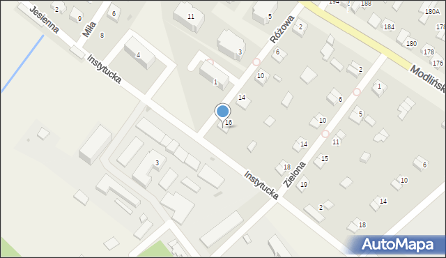 Jabłonna, Różowa, 18, mapa Jabłonna