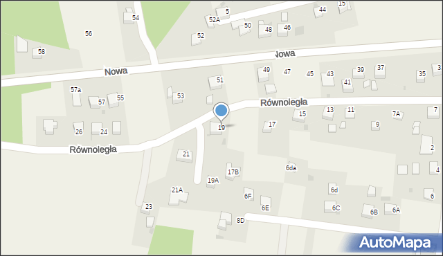 Jankowice, Równoległa, 19, mapa Jankowice
