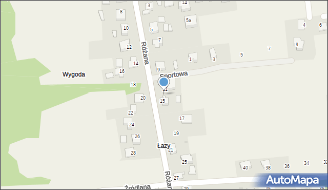 Jaśkowice, Różana, 13, mapa Jaśkowice