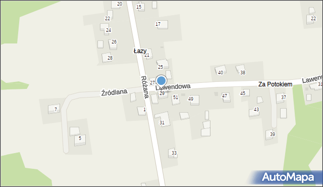 Jaśkowice, Różana, 29, mapa Jaśkowice