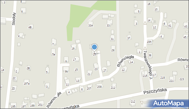 Jastrzębie-Zdrój, Równoległa, 25, mapa Jastrzębie-Zdrój