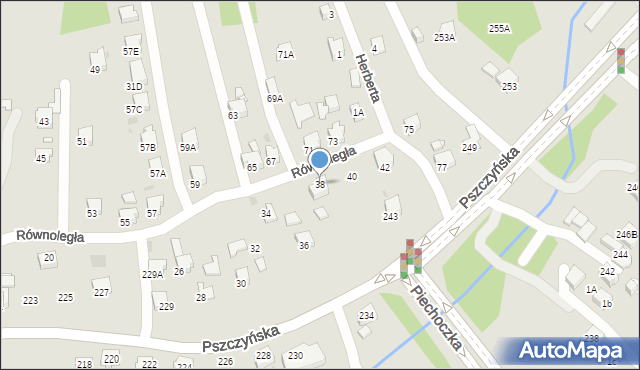 Jastrzębie-Zdrój, Równoległa, 38, mapa Jastrzębie-Zdrój