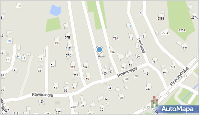 Jastrzębie-Zdrój, Równoległa, 63, mapa Jastrzębie-Zdrój