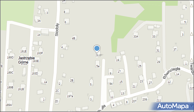Jastrzębie-Zdrój, Równoległa, 7, mapa Jastrzębie-Zdrój