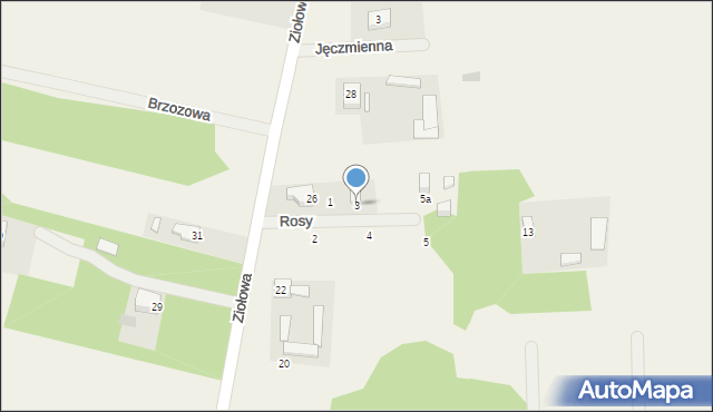 Jastrzębnik, Rosy, 3, mapa Jastrzębnik