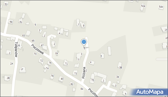 Jawiszowice, Różana, 5, mapa Jawiszowice