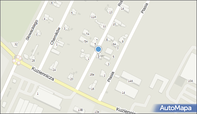 Jawor, Robotnicza, 2, mapa Jawor