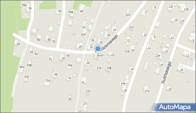 Jaworzno, Roździeńskiego Walentego, 27, mapa Jaworzno