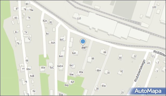 Jaworzno, Roździeńskiego Walentego, 86B, mapa Jaworzno