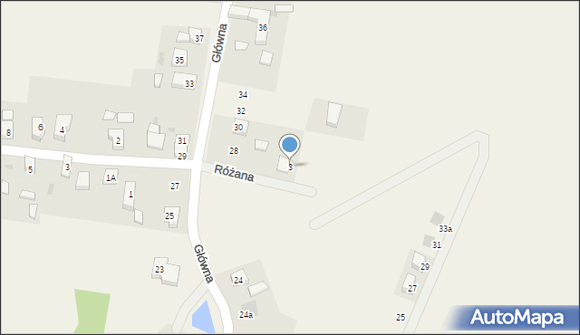 Jeszkowice, Różana, 3, mapa Jeszkowice