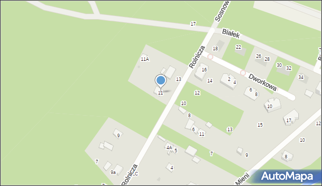 Józefów, Rolnicza, 11, mapa Józefów