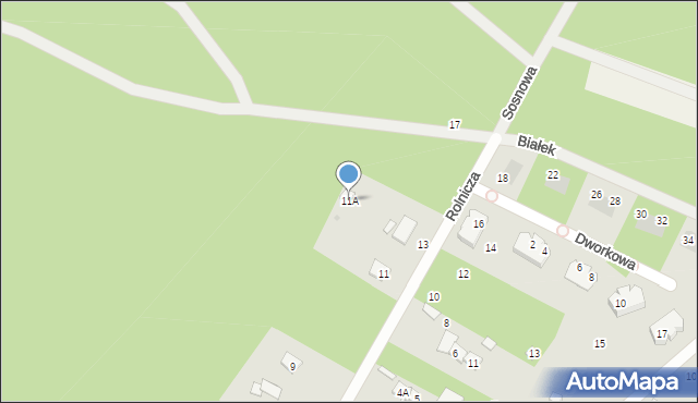 Józefów, Rolnicza, 11A, mapa Józefów