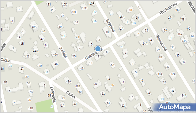 Józefów, Rozkoszna, 8, mapa Józefów