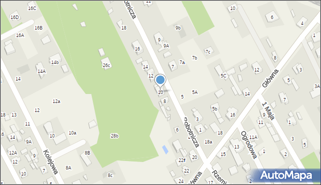 Justynów, Robotnicza, 10, mapa Justynów