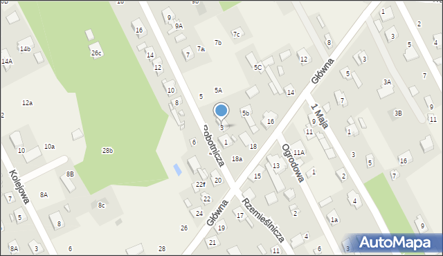 Justynów, Robotnicza, 3, mapa Justynów