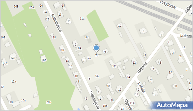 Justynów, Robotnicza, 7b, mapa Justynów