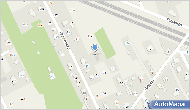 Justynów, Robotnicza, 9b, mapa Justynów