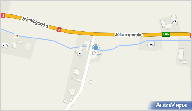 Kaczorów, Rogowa, 1, mapa Kaczorów