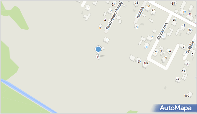 Kalety, Rodziewiczównej, 11, mapa Kalety