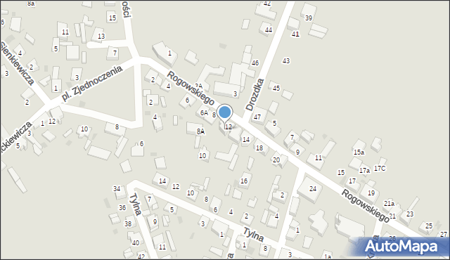 Kalety, Rogowskiego, ks., 12A, mapa Kalety