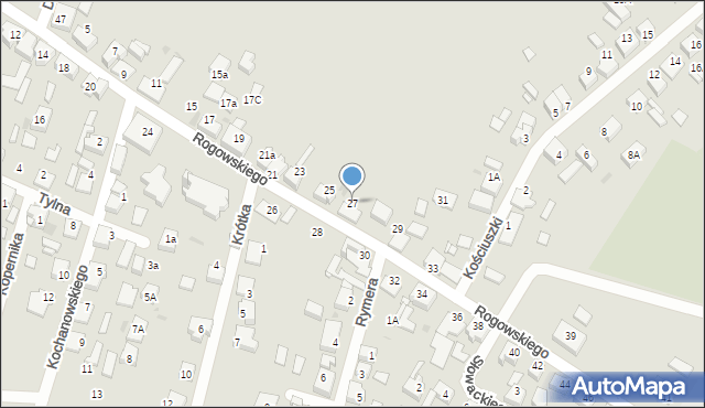 Kalety, Rogowskiego, ks., 27, mapa Kalety