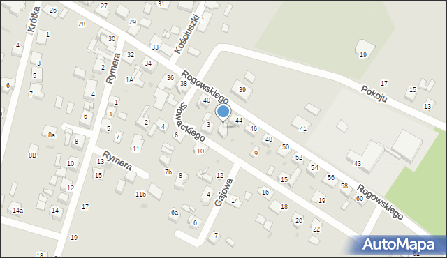 Kalety, Rogowskiego, ks., 44a, mapa Kalety