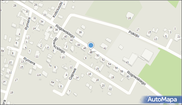 Kalety, Rogowskiego, ks., 48, mapa Kalety