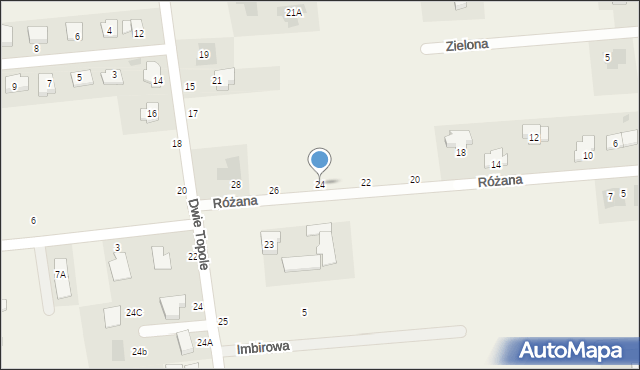 Kalinówka, Różana, 24, mapa Kalinówka