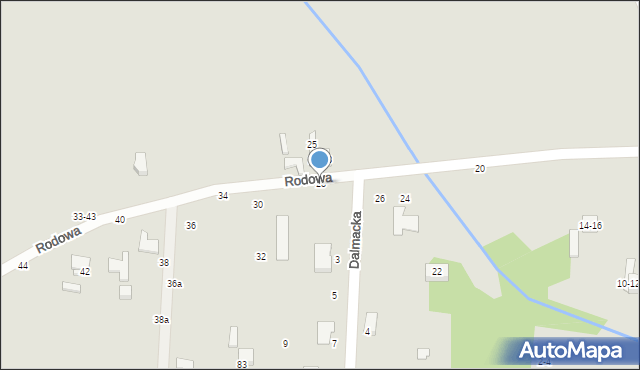 Kalisz, Rodowa, 28, mapa Kalisza