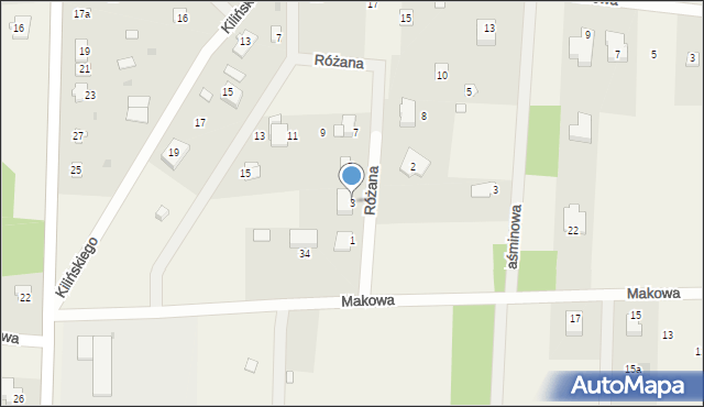 Kamieńczyk, Różana, 3, mapa Kamieńczyk