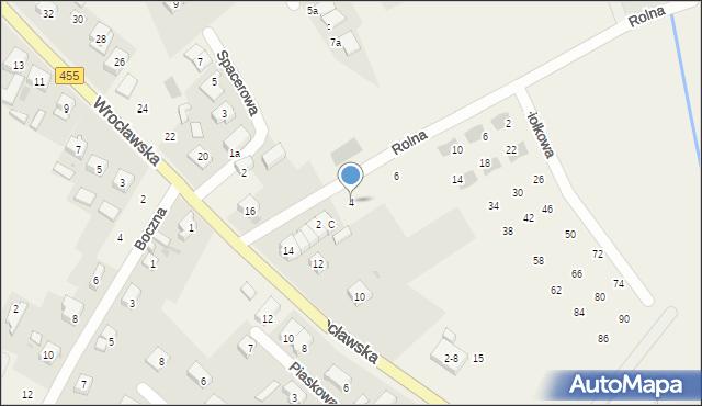 Kamieniec Wrocławski, Rolna, 4, mapa Kamieniec Wrocławski