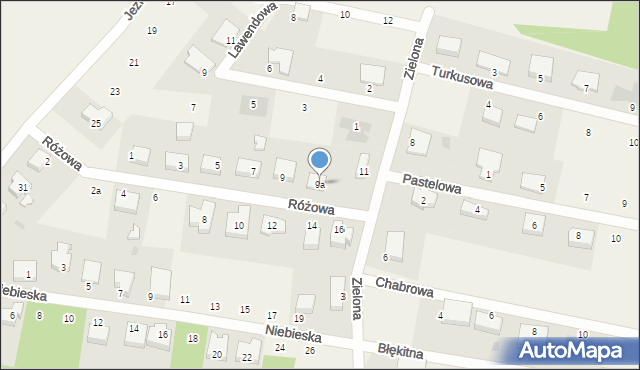 Karczemki, Różowa, 9a, mapa Karczemki