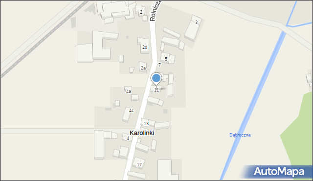 Karolinki, Rolnicza, 11, mapa Karolinki