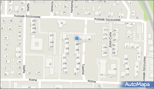 Katowice, Rolna, 18F, mapa Katowic