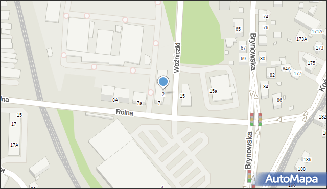 Katowice, Rolna, 2, mapa Katowic