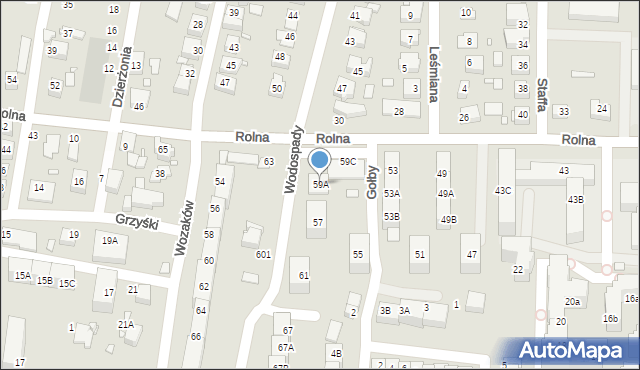 Katowice, Rolna, 59A, mapa Katowic