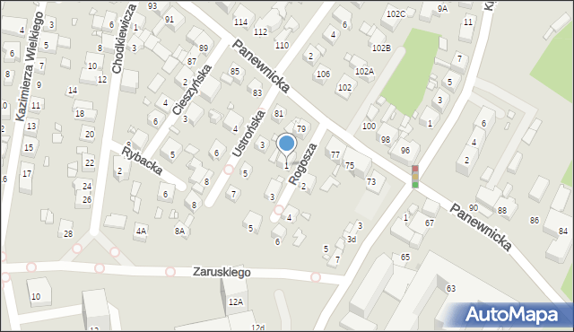 Katowice, Rogosza Wilhelma, 1, mapa Katowic