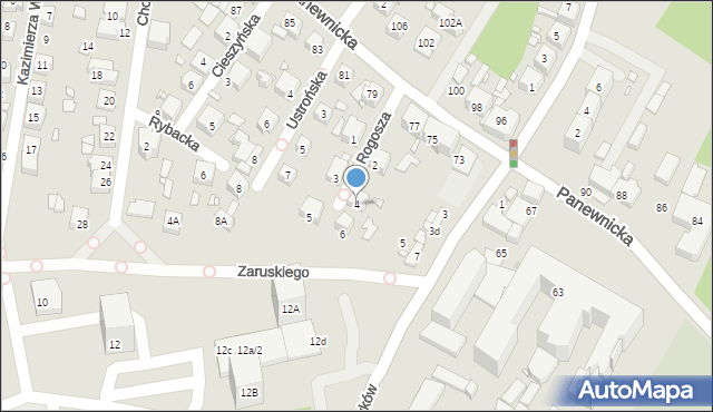 Katowice, Rogosza Wilhelma, 4, mapa Katowic