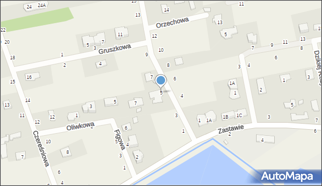 Kazimierów, Różana, 5, mapa Kazimierów