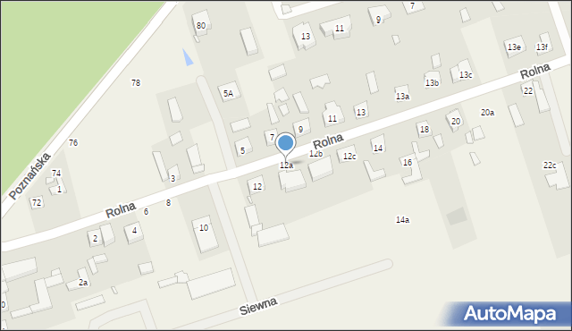 Kicin, Rolna, 12a, mapa Kicin