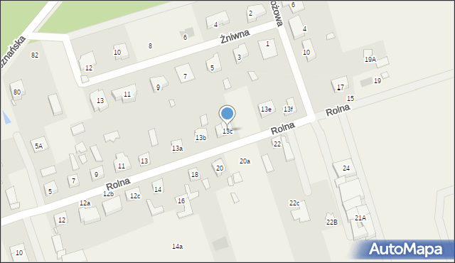 Kicin, Rolna, 13c, mapa Kicin