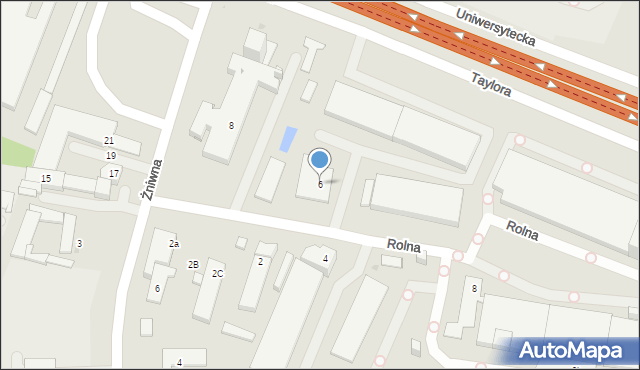 Kielce, Rolna, 6, mapa Kielc