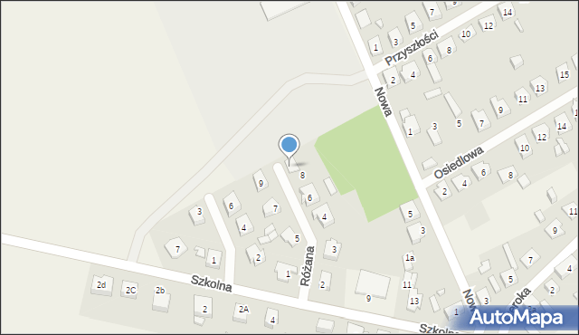 Kiełcz, Różana, 10, mapa Kiełcz