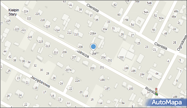 Kiełpin, Rolnicza, 206, mapa Kiełpin