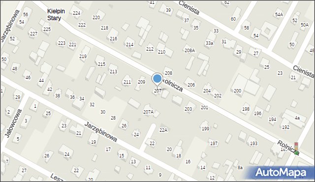Kiełpin, Rolnicza, 207, mapa Kiełpin