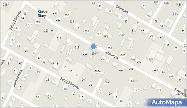 Kiełpin, Rolnicza, 209, mapa Kiełpin