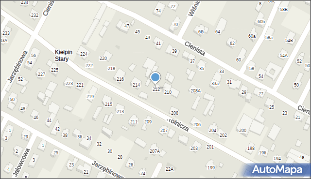 Kiełpin, Rolnicza, 212, mapa Kiełpin