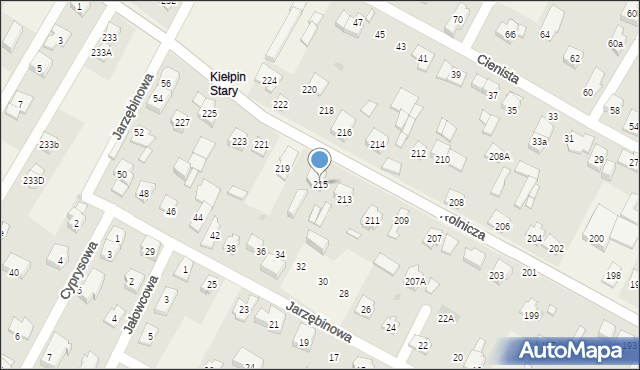 Kiełpin, Rolnicza, 215, mapa Kiełpin