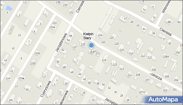Kiełpin, Rolnicza, 223, mapa Kiełpin