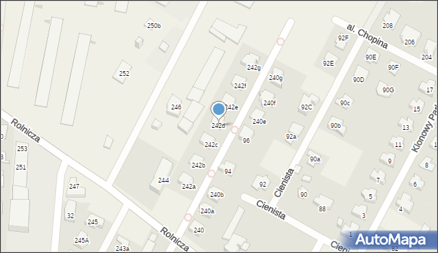 Kiełpin, Rolnicza, 242d, mapa Kiełpin